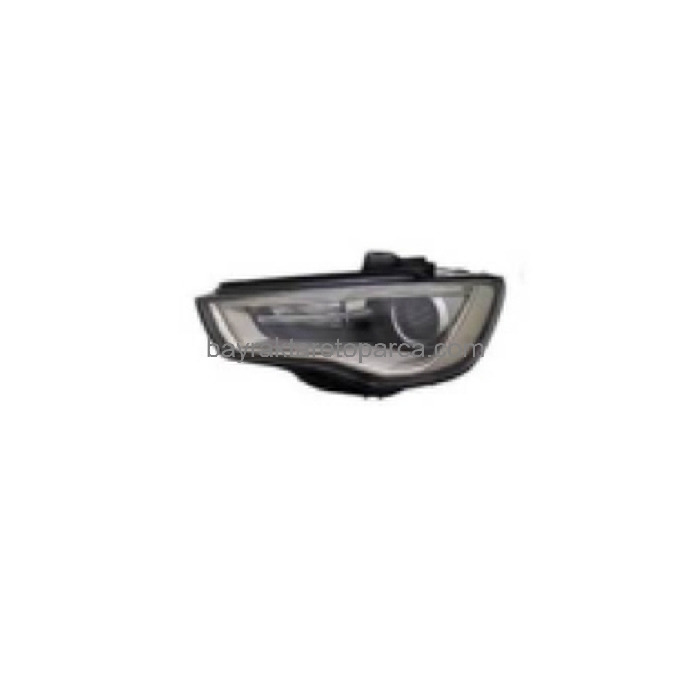 Audi A3 Ön Far Elektrikli  Motor Siyah Ledli Xen Tip Sol 2013-2016