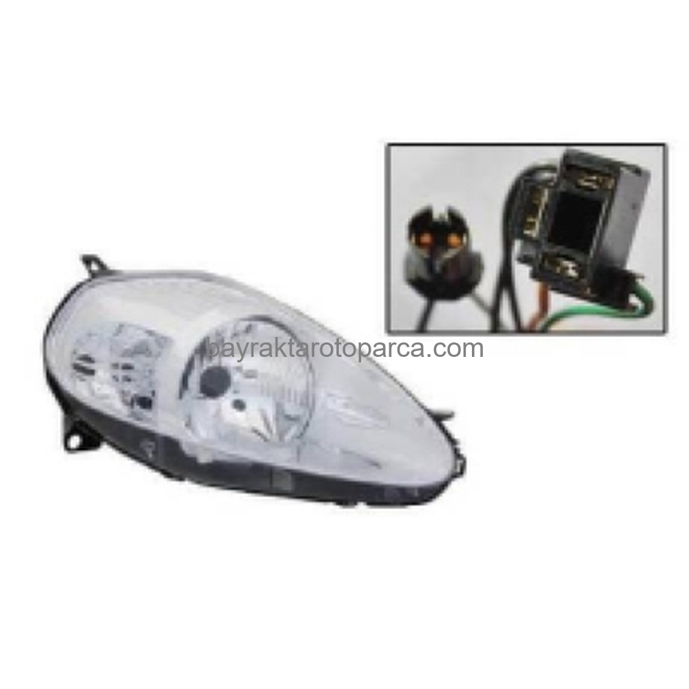 Fiat Grande Punto Ön Far Elektrikli Mot Krom Sağ 2006-2008
