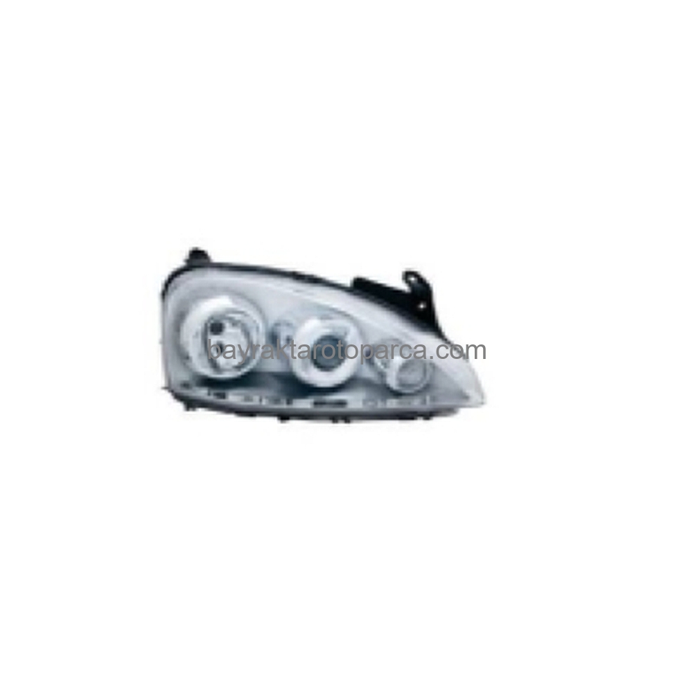 Opel Corsa Ön Far Elektrikli Motorlu Mercekli Sağ 2004-2006