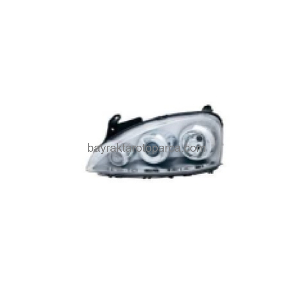 Opel Corsa Ön Far Elektrikli Motorlu Mercekli Sol 2004-2006