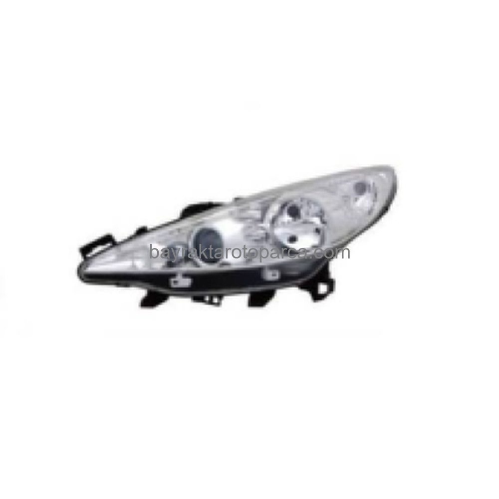 Peugeot 207 Ön Far Elektrikli Motorlu Mercekli Sol 2006-
