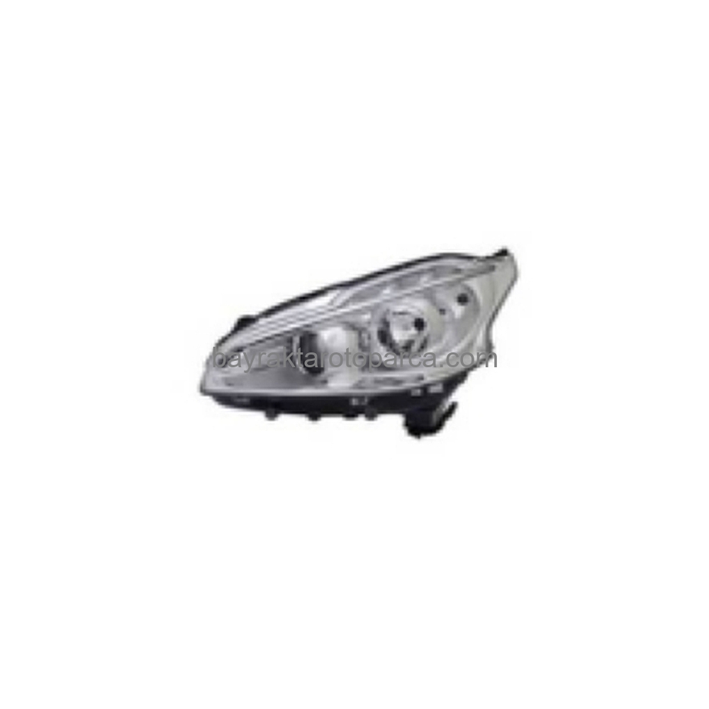 Peugeot 208 Ön Far Elektrikli Motorlu Led Gündüz Farlı Sol 2012-2015