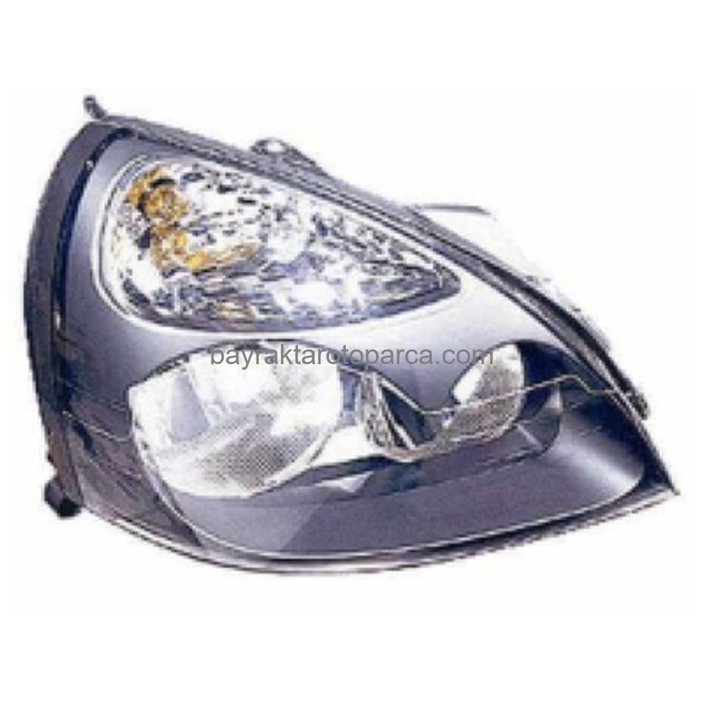 Renault Clio Ön Far Elektrikli Gri Sağ 2001-2005