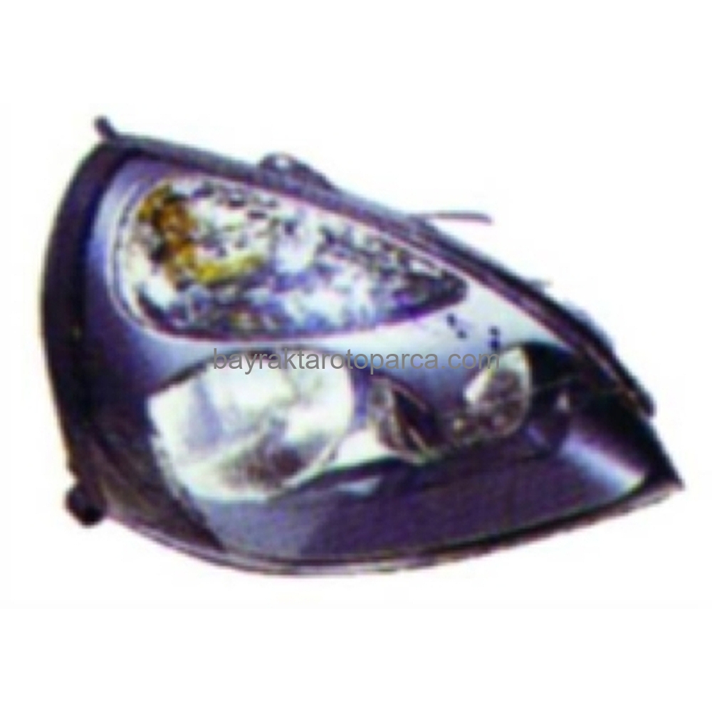 Renault Clio Ön Far Elektrikli Siyah Sağ 2001-2005