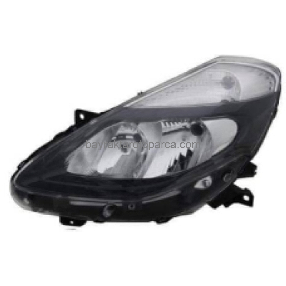 Renault Clio Ön Far Motorlu Siyah Hatchback Sol 2008-